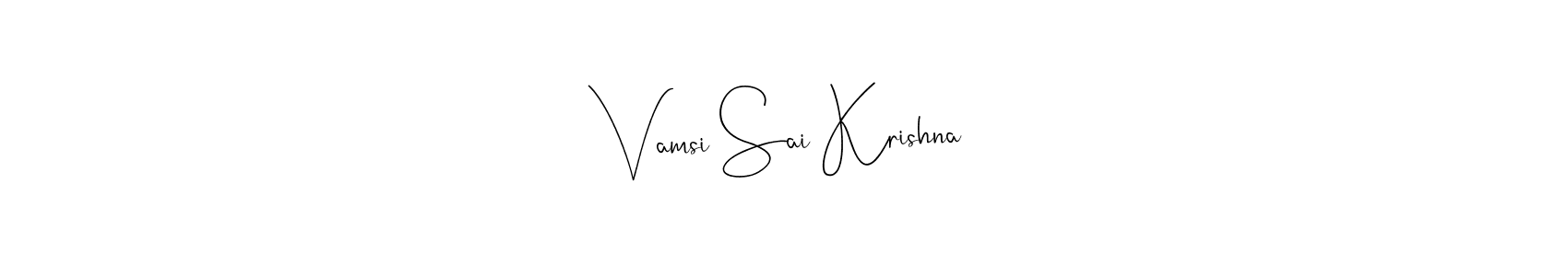 Andilay-7BmLP is a professional signature style that is perfect for those who want to add a touch of class to their signature. It is also a great choice for those who want to make their signature more unique. Get Vamsi Sai Krishna name to fancy signature for free. Vamsi Sai Krishna signature style 4 images and pictures png