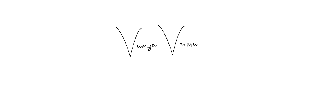 How to make Vamya Verma signature? Andilay-7BmLP is a professional autograph style. Create handwritten signature for Vamya Verma name. Vamya Verma signature style 4 images and pictures png