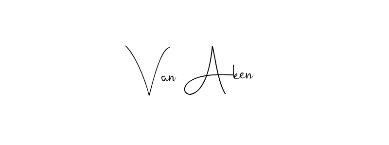 Create a beautiful signature design for name Van Aken. With this signature (Andilay-7BmLP) fonts, you can make a handwritten signature for free. Van Aken signature style 4 images and pictures png