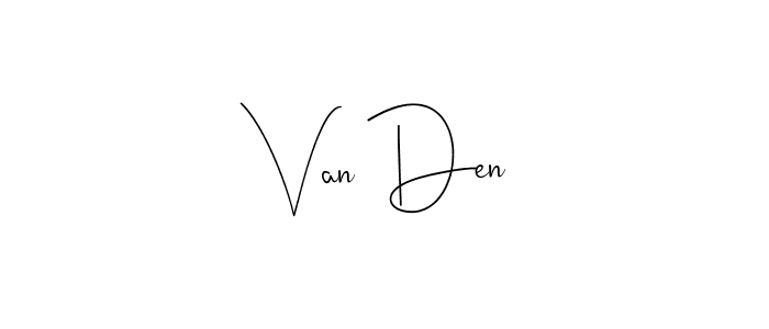 Make a beautiful signature design for name Van Den. Use this online signature maker to create a handwritten signature for free. Van Den signature style 4 images and pictures png