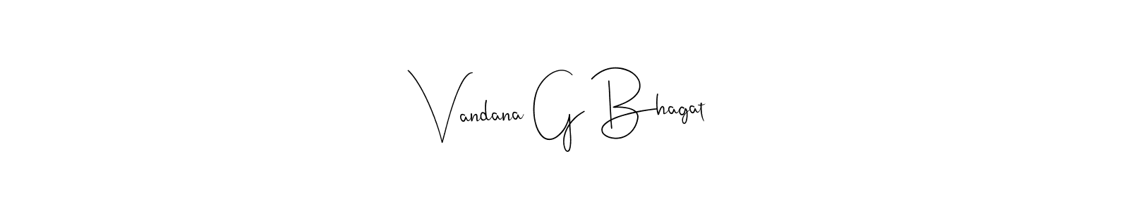 Vandana G Bhagat stylish signature style. Best Handwritten Sign (Andilay-7BmLP) for my name. Handwritten Signature Collection Ideas for my name Vandana G Bhagat. Vandana G Bhagat signature style 4 images and pictures png