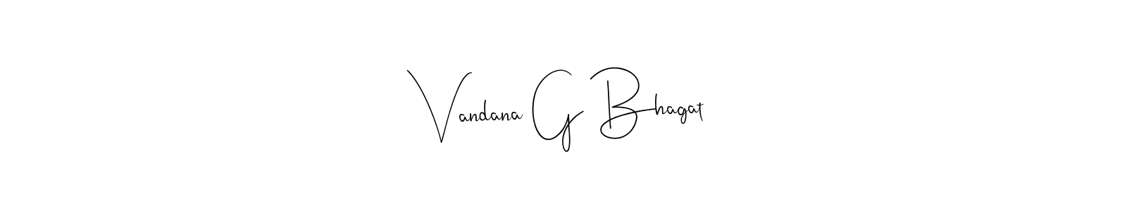 Design your own signature with our free online signature maker. With this signature software, you can create a handwritten (Andilay-7BmLP) signature for name Vandana G Bhagat. Vandana G Bhagat signature style 4 images and pictures png