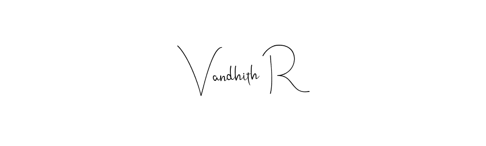 You can use this online signature creator to create a handwritten signature for the name Vandhith R. This is the best online autograph maker. Vandhith R signature style 4 images and pictures png