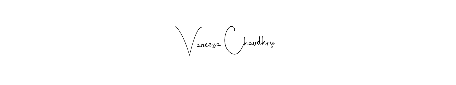 Use a signature maker to create a handwritten signature online. With this signature software, you can design (Andilay-7BmLP) your own signature for name Vaneeza Chaudhry. Vaneeza Chaudhry signature style 4 images and pictures png