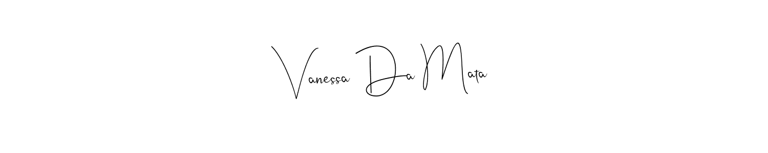 if you are searching for the best signature style for your name Vanessa Da Mata. so please give up your signature search. here we have designed multiple signature styles  using Andilay-7BmLP. Vanessa Da Mata signature style 4 images and pictures png