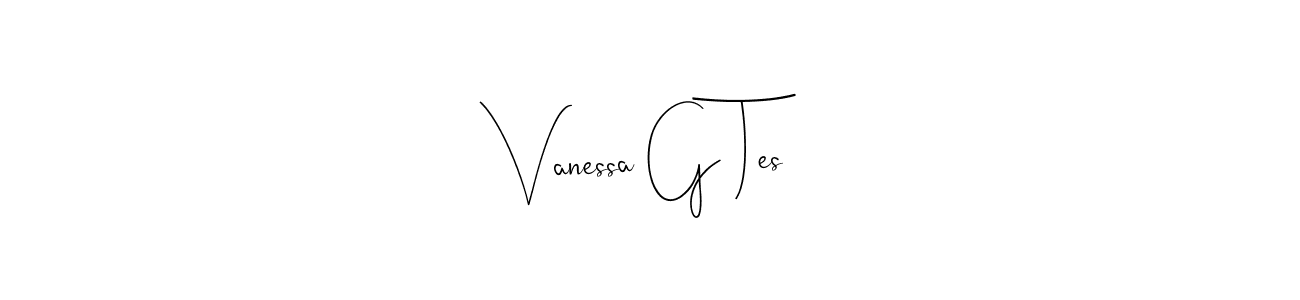 Make a beautiful signature design for name Vanessa G Tes. With this signature (Andilay-7BmLP) style, you can create a handwritten signature for free. Vanessa G Tes signature style 4 images and pictures png