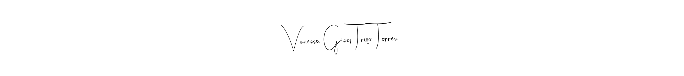 Make a beautiful signature design for name Vanessa Gisel Trillo Torres. Use this online signature maker to create a handwritten signature for free. Vanessa Gisel Trillo Torres signature style 4 images and pictures png