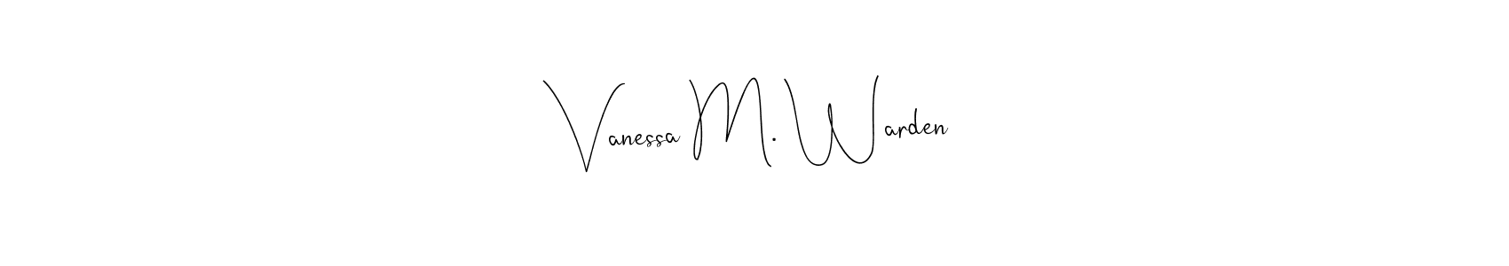 You can use this online signature creator to create a handwritten signature for the name Vanessa M. Warden. This is the best online autograph maker. Vanessa M. Warden signature style 4 images and pictures png