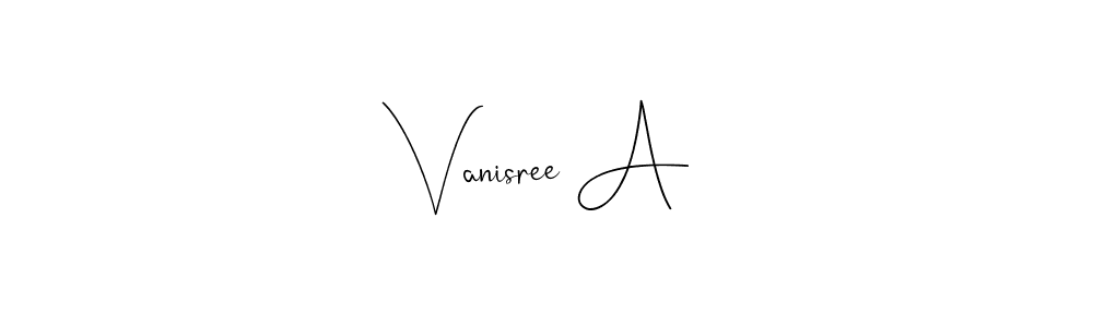 Make a beautiful signature design for name Vanisree A. Use this online signature maker to create a handwritten signature for free. Vanisree A signature style 4 images and pictures png