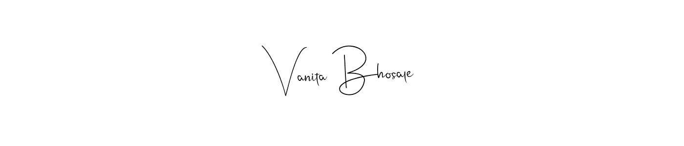 Use a signature maker to create a handwritten signature online. With this signature software, you can design (Andilay-7BmLP) your own signature for name Vanita Bhosale. Vanita Bhosale signature style 4 images and pictures png