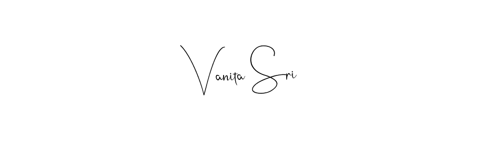 You can use this online signature creator to create a handwritten signature for the name Vanita Sri. This is the best online autograph maker. Vanita Sri signature style 4 images and pictures png
