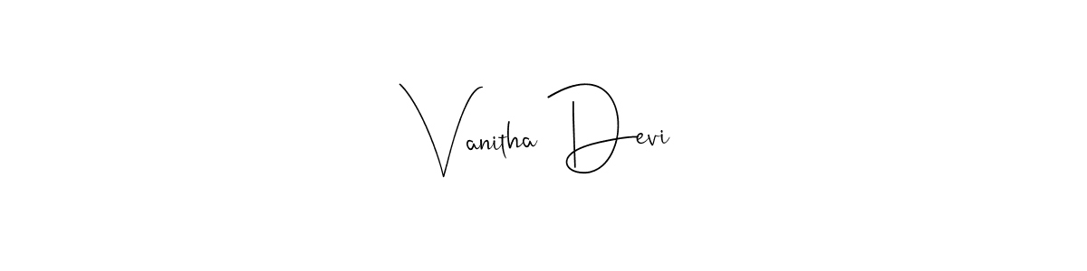 This is the best signature style for the Vanitha Devi name. Also you like these signature font (Andilay-7BmLP). Mix name signature. Vanitha Devi signature style 4 images and pictures png