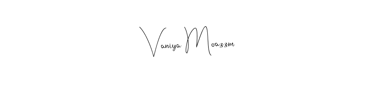 Design your own signature with our free online signature maker. With this signature software, you can create a handwritten (Andilay-7BmLP) signature for name Vaniya Moazzm. Vaniya Moazzm signature style 4 images and pictures png