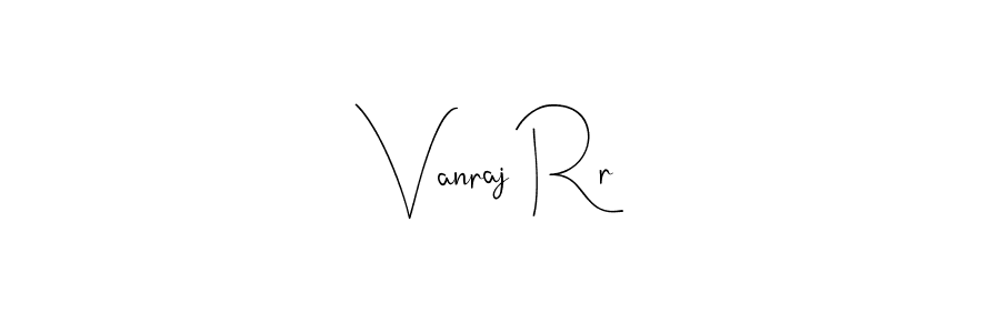 You can use this online signature creator to create a handwritten signature for the name Vanraj Rr. This is the best online autograph maker. Vanraj Rr signature style 4 images and pictures png