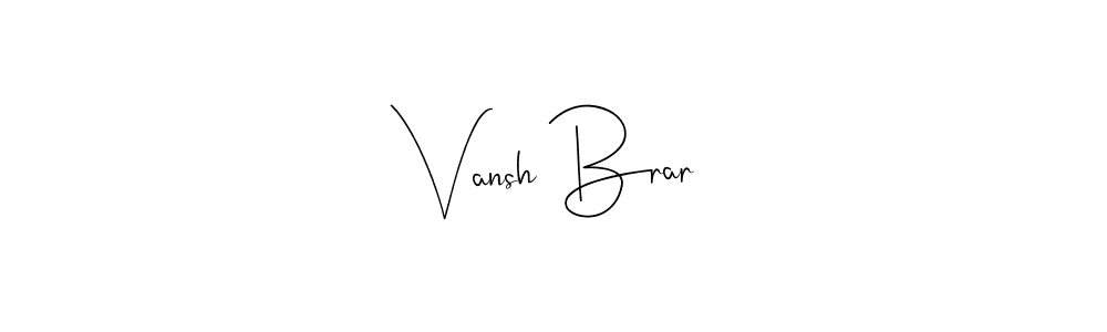 Similarly Andilay-7BmLP is the best handwritten signature design. Signature creator online .You can use it as an online autograph creator for name Vansh Brar. Vansh Brar signature style 4 images and pictures png