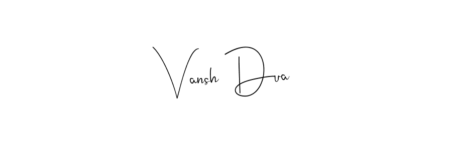 Here are the top 10 professional signature styles for the name Vansh Dua. These are the best autograph styles you can use for your name. Vansh Dua signature style 4 images and pictures png