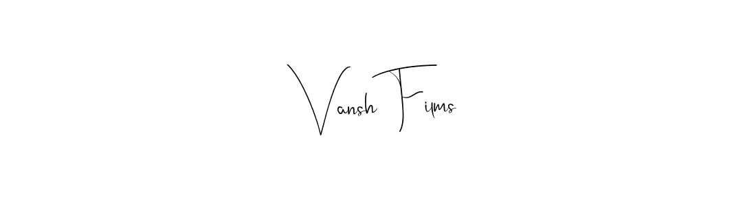 Vansh Films stylish signature style. Best Handwritten Sign (Andilay-7BmLP) for my name. Handwritten Signature Collection Ideas for my name Vansh Films. Vansh Films signature style 4 images and pictures png