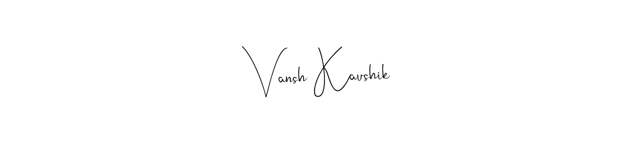 You can use this online signature creator to create a handwritten signature for the name Vansh Kaushik. This is the best online autograph maker. Vansh Kaushik signature style 4 images and pictures png