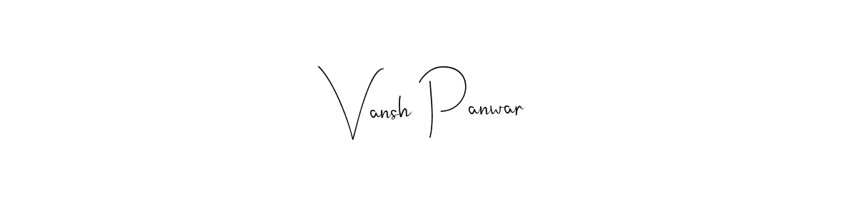 Make a beautiful signature design for name Vansh Panwar. Use this online signature maker to create a handwritten signature for free. Vansh Panwar signature style 4 images and pictures png