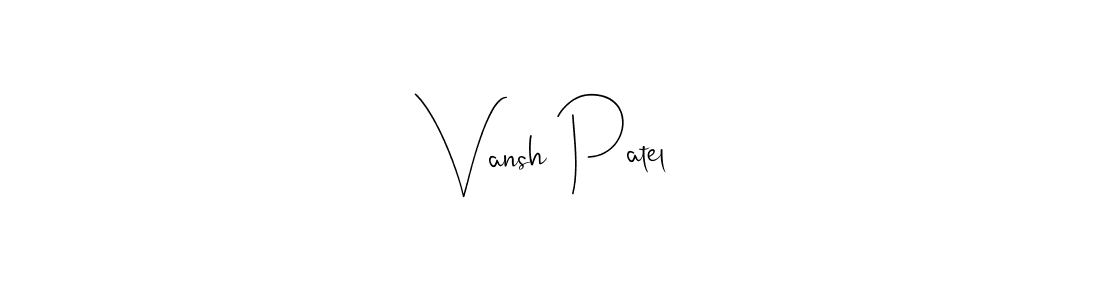 Make a beautiful signature design for name Vansh Patel. Use this online signature maker to create a handwritten signature for free. Vansh Patel signature style 4 images and pictures png