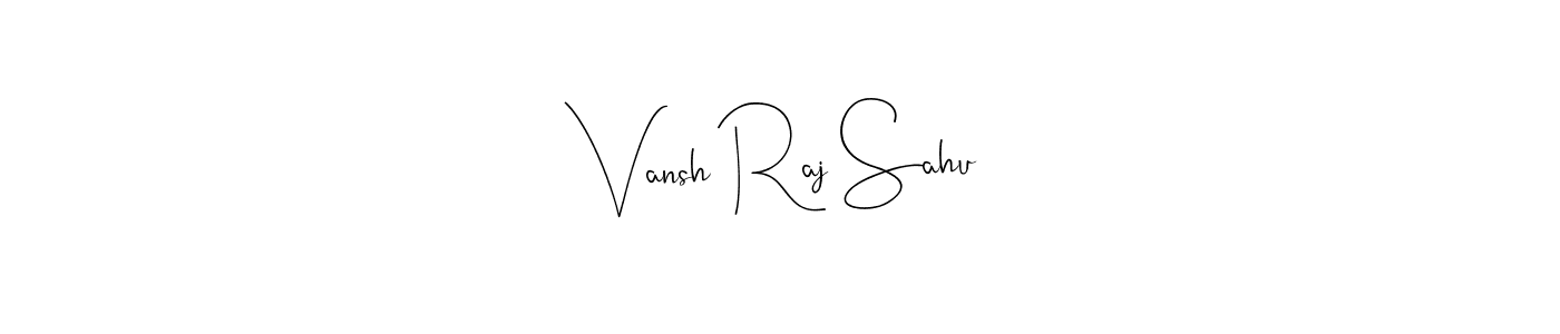 Use a signature maker to create a handwritten signature online. With this signature software, you can design (Andilay-7BmLP) your own signature for name Vansh Raj Sahu. Vansh Raj Sahu signature style 4 images and pictures png
