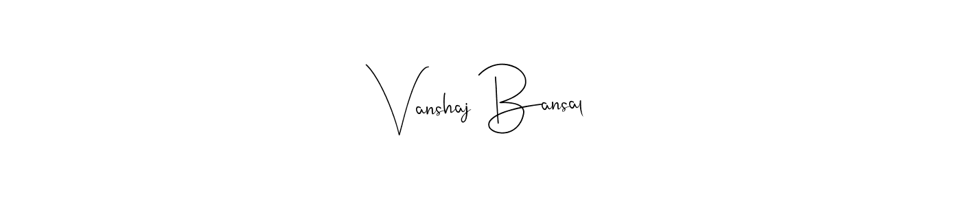 This is the best signature style for the Vanshaj Bansal name. Also you like these signature font (Andilay-7BmLP). Mix name signature. Vanshaj Bansal signature style 4 images and pictures png