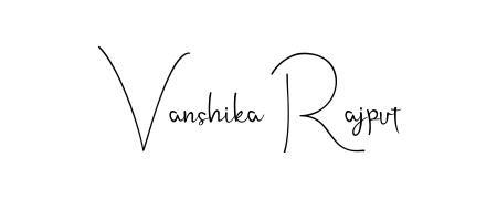 Practice writing Vanshika Rajput with the flow of Andilay-7BmLP lettering. A fantastic source of inspiration for developing your personal signature style. Vanshika Rajput signature style 4 images and pictures png