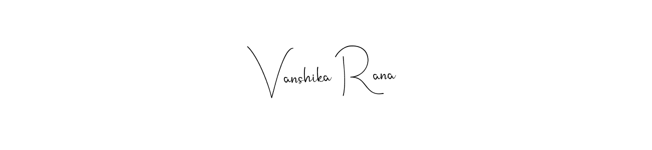 Make a beautiful signature design for name Vanshika Rana. Use this online signature maker to create a handwritten signature for free. Vanshika Rana signature style 4 images and pictures png