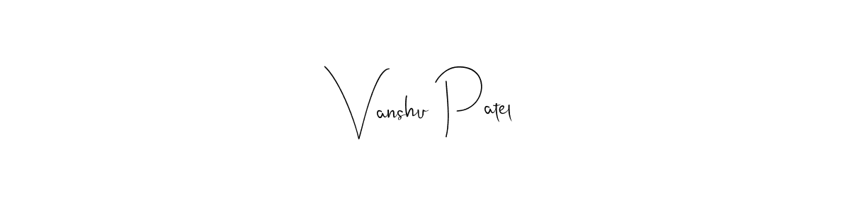 How to Draw Vanshu Patel signature style? Andilay-7BmLP is a latest design signature styles for name Vanshu Patel. Vanshu Patel signature style 4 images and pictures png