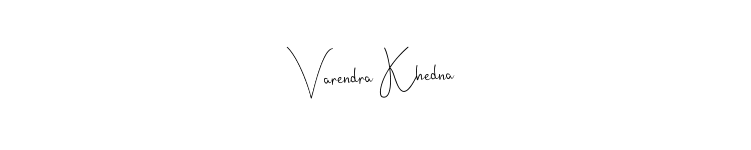 This is the best signature style for the Varendra Khedna name. Also you like these signature font (Andilay-7BmLP). Mix name signature. Varendra Khedna signature style 4 images and pictures png