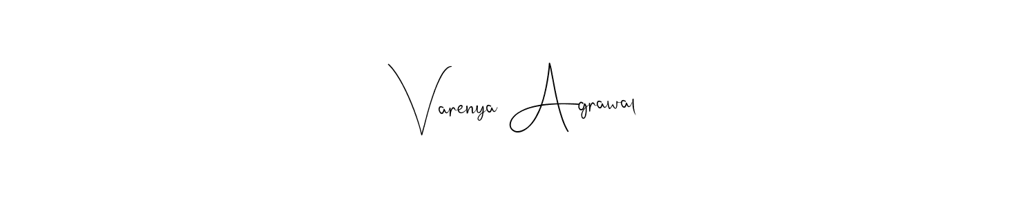 You should practise on your own different ways (Andilay-7BmLP) to write your name (Varenya Agrawal) in signature. don't let someone else do it for you. Varenya Agrawal signature style 4 images and pictures png