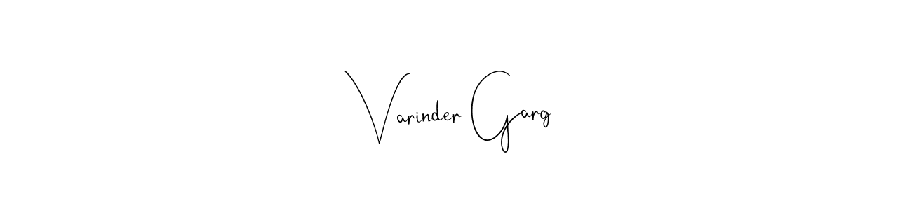 How to make Varinder Garg name signature. Use Andilay-7BmLP style for creating short signs online. This is the latest handwritten sign. Varinder Garg signature style 4 images and pictures png
