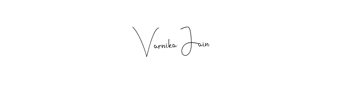 Create a beautiful signature design for name Varnika Jain. With this signature (Andilay-7BmLP) fonts, you can make a handwritten signature for free. Varnika Jain signature style 4 images and pictures png