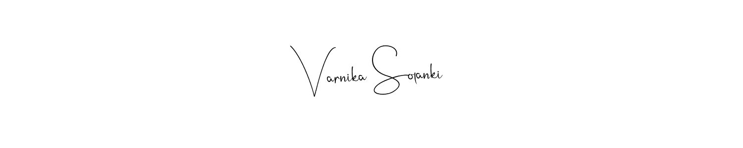 Varnika Solanki stylish signature style. Best Handwritten Sign (Andilay-7BmLP) for my name. Handwritten Signature Collection Ideas for my name Varnika Solanki. Varnika Solanki signature style 4 images and pictures png