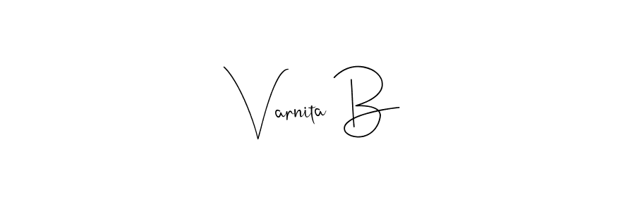 Create a beautiful signature design for name Varnita B. With this signature (Andilay-7BmLP) fonts, you can make a handwritten signature for free. Varnita B signature style 4 images and pictures png