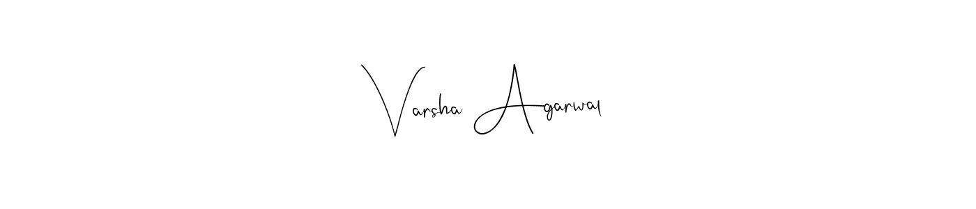 You should practise on your own different ways (Andilay-7BmLP) to write your name (Varsha Agarwal) in signature. don't let someone else do it for you. Varsha Agarwal signature style 4 images and pictures png