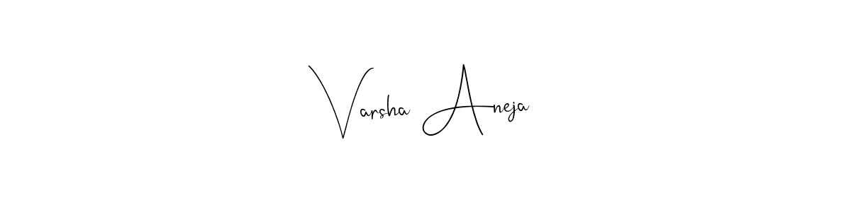 Make a beautiful signature design for name Varsha Aneja. With this signature (Andilay-7BmLP) style, you can create a handwritten signature for free. Varsha Aneja signature style 4 images and pictures png