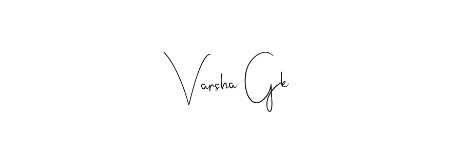 The best way (Andilay-7BmLP) to make a short signature is to pick only two or three words in your name. The name Varsha Gk include a total of six letters. For converting this name. Varsha Gk signature style 4 images and pictures png