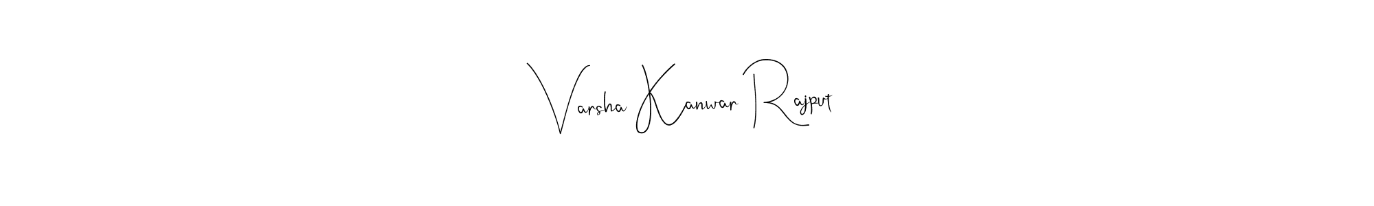 The best way (Andilay-7BmLP) to make a short signature is to pick only two or three words in your name. The name Varsha Kanwar Rajput include a total of six letters. For converting this name. Varsha Kanwar Rajput signature style 4 images and pictures png