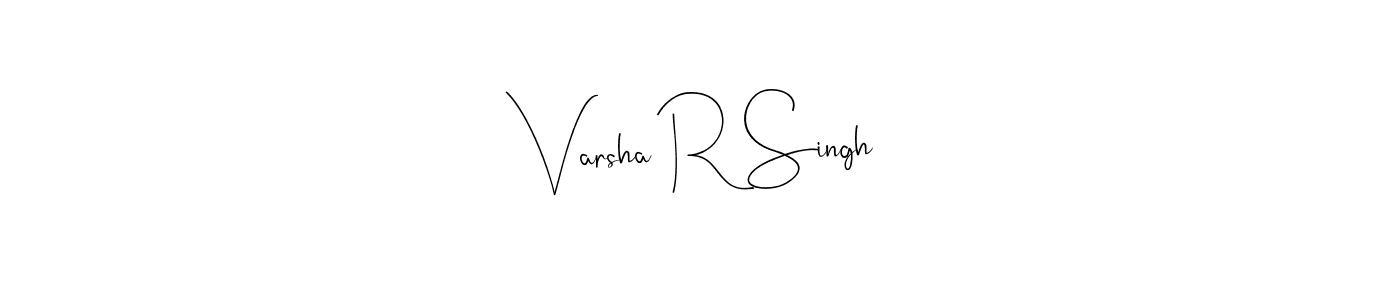 Also You can easily find your signature by using the search form. We will create Varsha R Singh name handwritten signature images for you free of cost using Andilay-7BmLP sign style. Varsha R Singh signature style 4 images and pictures png