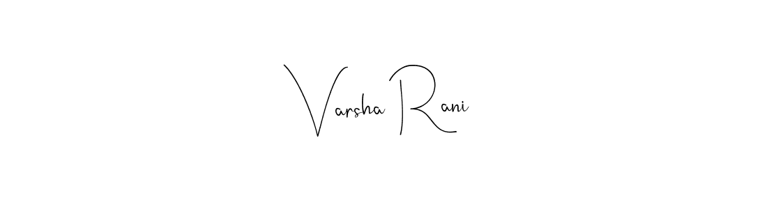 Also You can easily find your signature by using the search form. We will create Varsha Rani name handwritten signature images for you free of cost using Andilay-7BmLP sign style. Varsha Rani signature style 4 images and pictures png