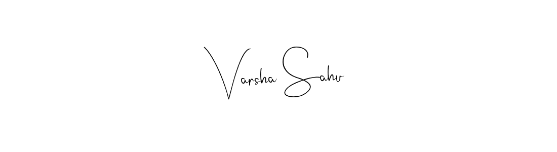 Use a signature maker to create a handwritten signature online. With this signature software, you can design (Andilay-7BmLP) your own signature for name Varsha Sahu. Varsha Sahu signature style 4 images and pictures png