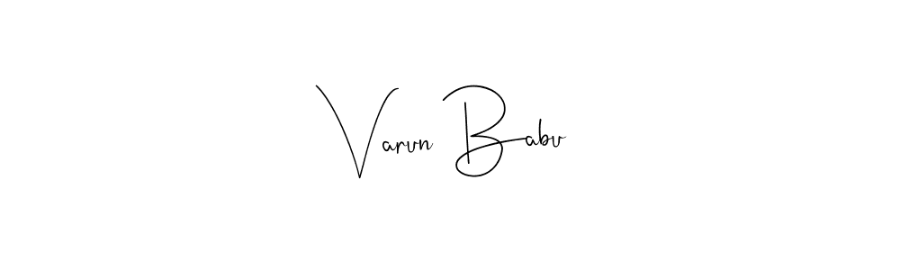 The best way (Andilay-7BmLP) to make a short signature is to pick only two or three words in your name. The name Varun Babu include a total of six letters. For converting this name. Varun Babu signature style 4 images and pictures png