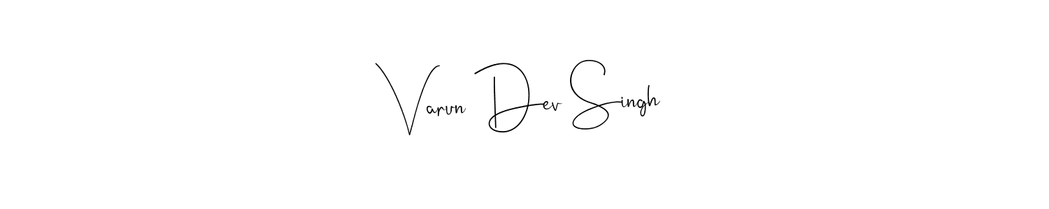 You should practise on your own different ways (Andilay-7BmLP) to write your name (Varun Dev Singh) in signature. don't let someone else do it for you. Varun Dev Singh signature style 4 images and pictures png