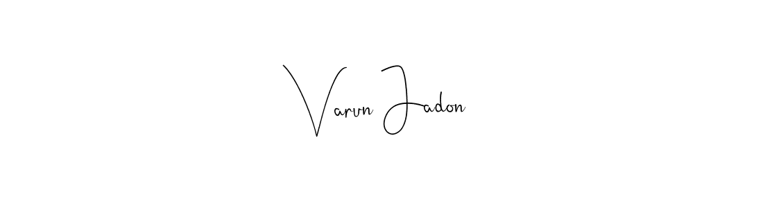 The best way (Andilay-7BmLP) to make a short signature is to pick only two or three words in your name. The name Varun Jadon include a total of six letters. For converting this name. Varun Jadon signature style 4 images and pictures png