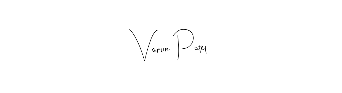 if you are searching for the best signature style for your name Varun Patel. so please give up your signature search. here we have designed multiple signature styles  using Andilay-7BmLP. Varun Patel signature style 4 images and pictures png