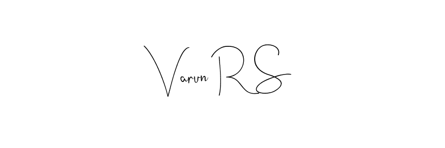 Design your own signature with our free online signature maker. With this signature software, you can create a handwritten (Andilay-7BmLP) signature for name Varun R S. Varun R S signature style 4 images and pictures png