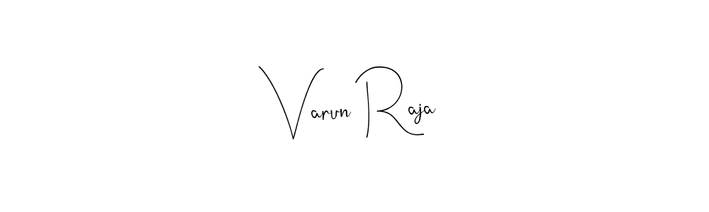 Make a beautiful signature design for name Varun Raja. With this signature (Andilay-7BmLP) style, you can create a handwritten signature for free. Varun Raja signature style 4 images and pictures png