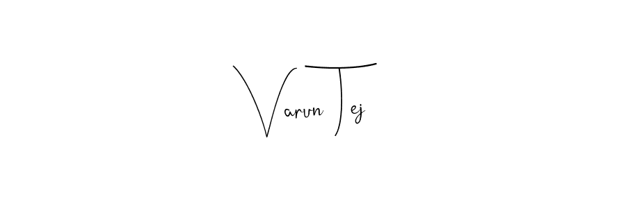How to make Varun Tej name signature. Use Andilay-7BmLP style for creating short signs online. This is the latest handwritten sign. Varun Tej signature style 4 images and pictures png
