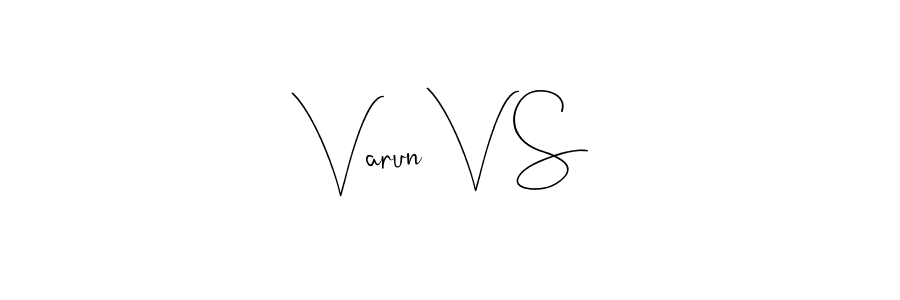 You should practise on your own different ways (Andilay-7BmLP) to write your name (Varun V S) in signature. don't let someone else do it for you. Varun V S signature style 4 images and pictures png
